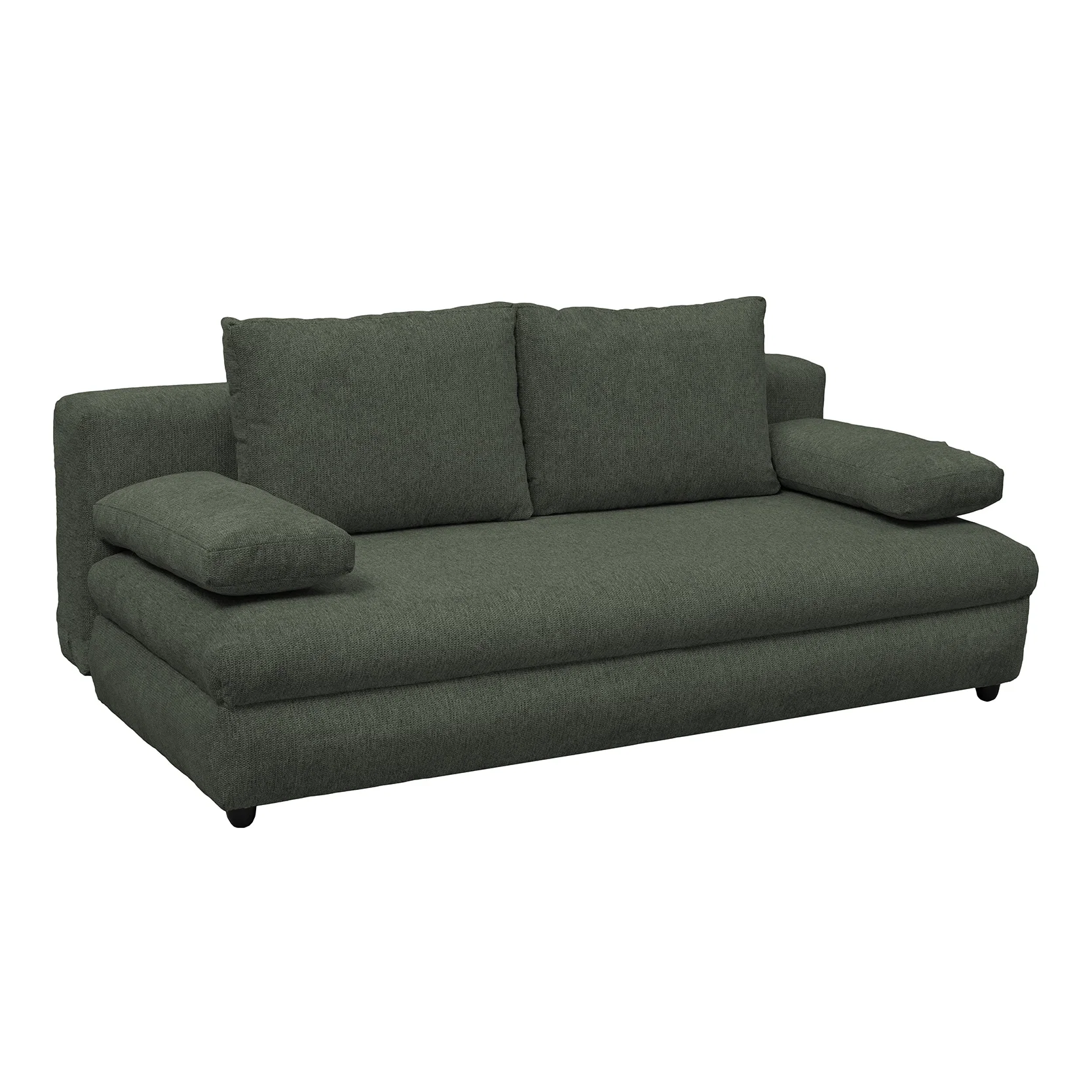 Canapea extensibila OLIMP, 3 locuri, cu arcuri si lada depozitare, verde, 203x100x85 cm [2]