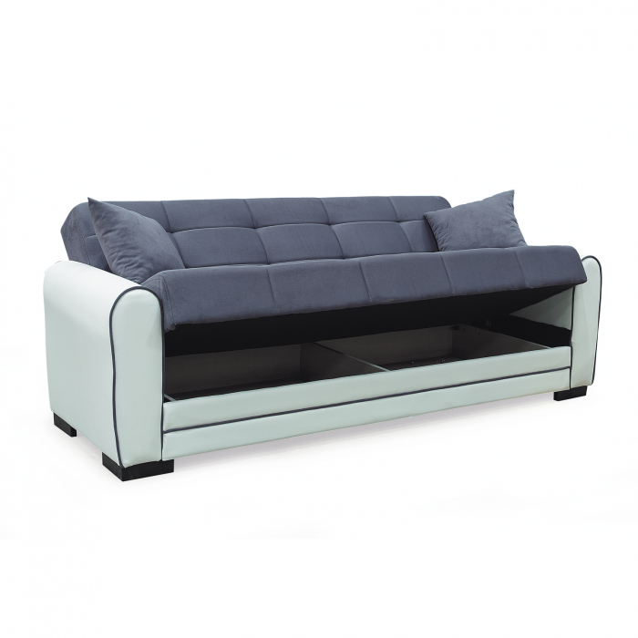 Canapea extensibila VIOLA, 3 locuri, cu arcuri si lada pentru depozitare, 228x85x85 cm - ExpoMob [3]