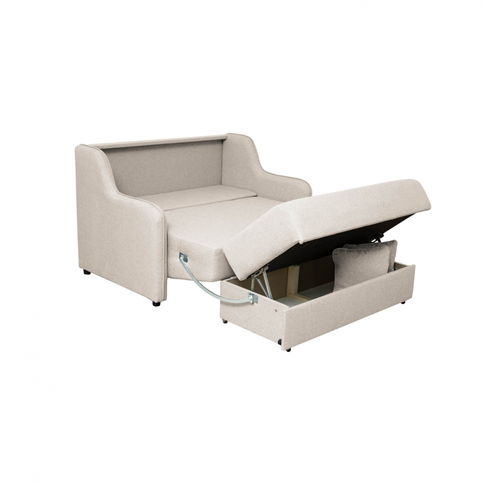 Canapea GALA extensibila, 2 locuri, cu arcuri si lada depozitare, 143x98x98 cm - ExpoMob [3]