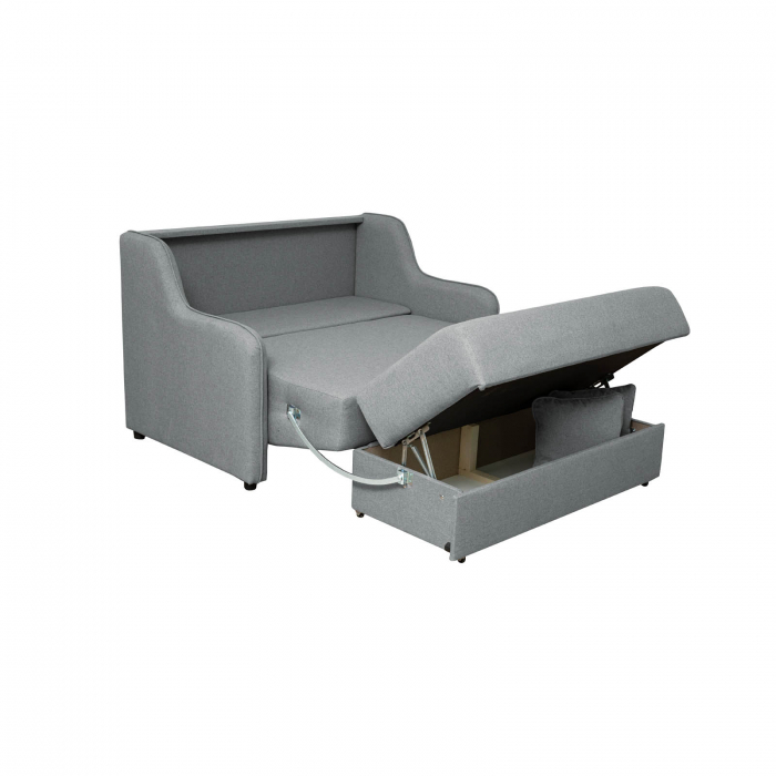 Canapea GALA extensibila, 2 locuri, cu arcuri si lada depozitare, 143x98x98 cm - ExpoMob [3]