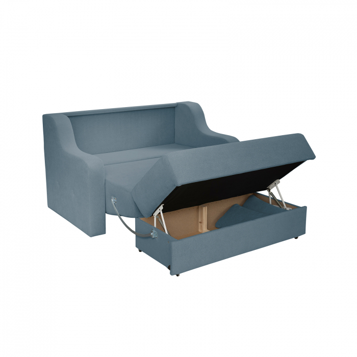 Canapea GINA II extensibila, 2 locuri, cu arcuri si lada depozitare, 155x100x95 cm [3]