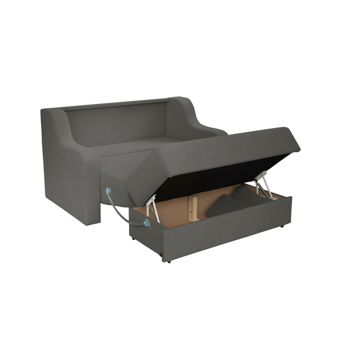 Canapea GINA II extensibila, 2 locuri, cu arcuri si lada depozitare, 155x100x95 cm [3]