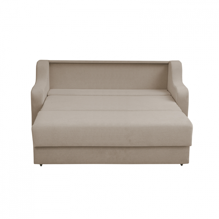 Canapea GINA XL II extensibila, 3 locuri, cu arcuri si lada depozitare, crem, 190x100x95 cm [2]