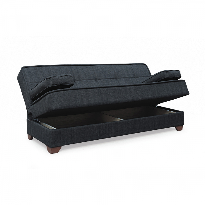 Canapea LEON II extensibila, 3 locuri, cu arcuri si lada depozitare, 190x82x88 cm - ExpoMob [3]