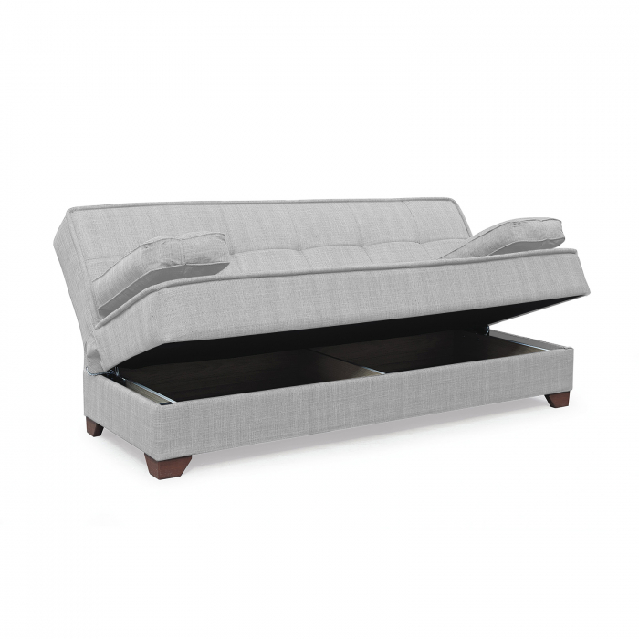 Canapea LEON II extensibila, 3 locuri, cu arcuri si lada depozitare, 190x82x88 cm - ExpoMob [3]