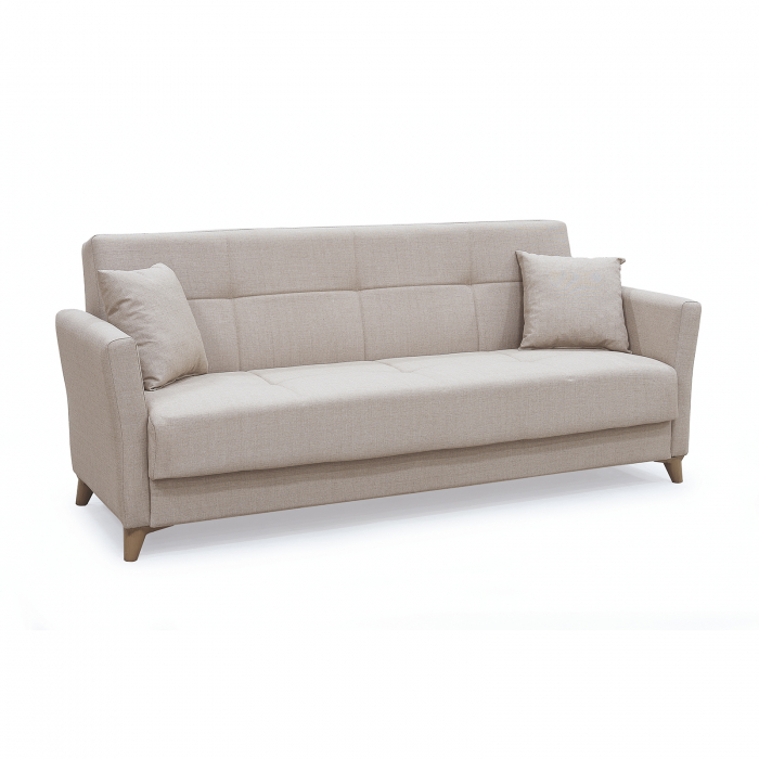 Canapea LOREN extensibila, 3 locuri, cu arcuri si lada depozitare, 203x85x85 cm - ExpoMob [2]