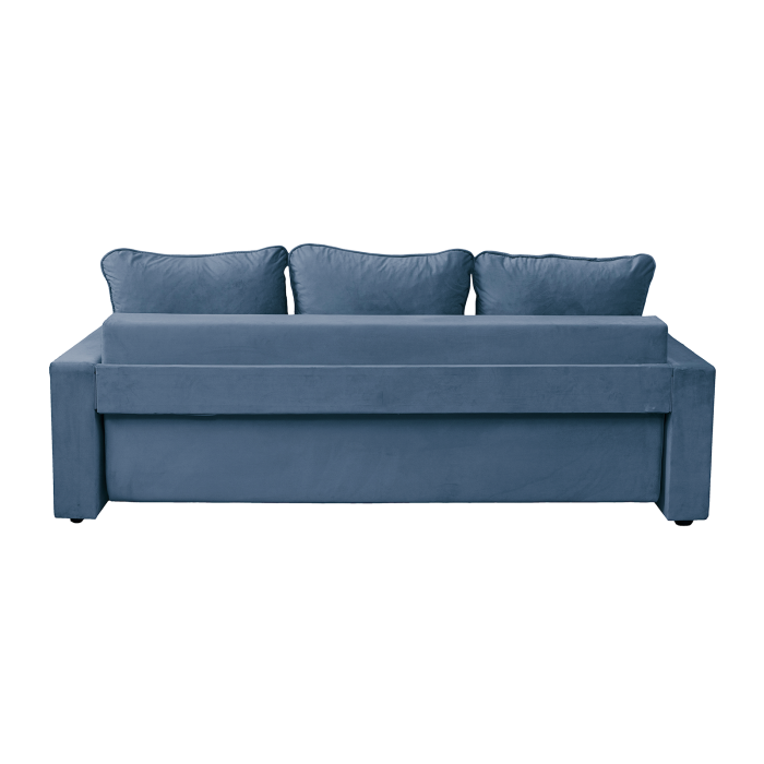 Canapea NICO II extensibila, 3 locuri, cu arcuri si lada depozitare, albastru, 220x85x75 cm [5]