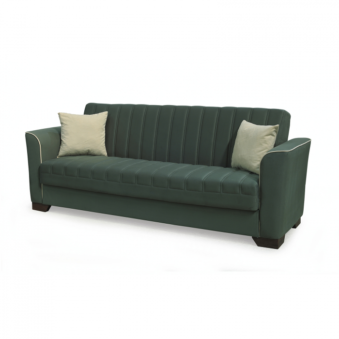 Canapea QUEEN extensibila, 3 locuri, cu arcuri si lada depozitare, 218x70x80 cm - ExpoMob [2]