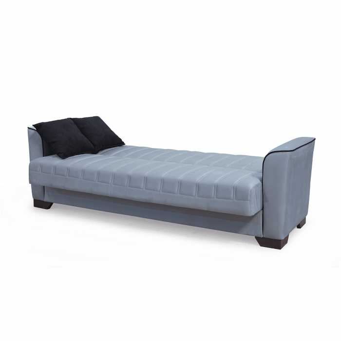 Canapea QUEEN extensibila, 3 locuri, cu arcuri si lada depozitare, 218x70x80 cm - ExpoMob [4]