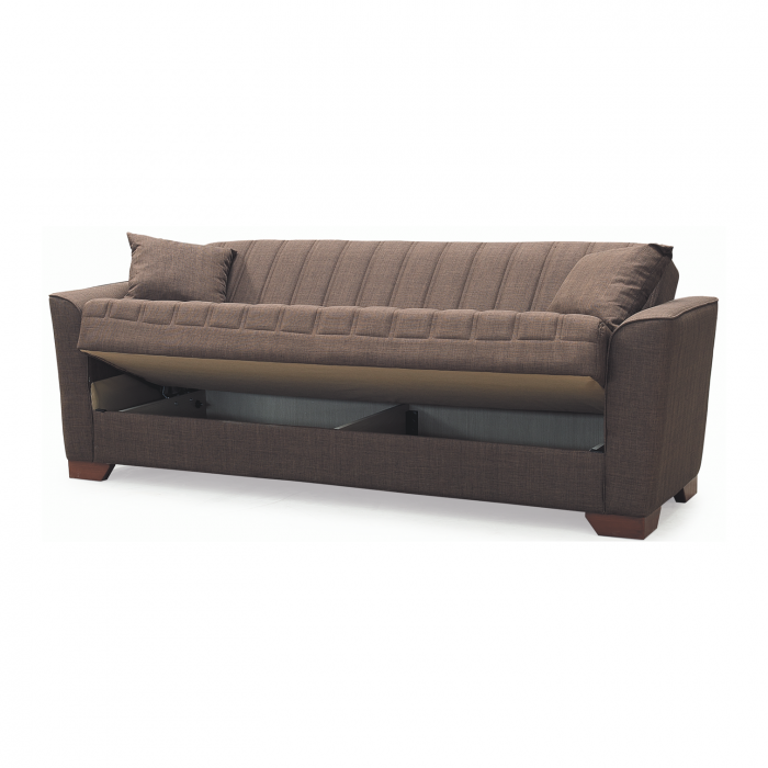 Canapea QUEEN extensibila, 3 locuri, cu arcuri si lada depozitare, 218x70x80 cm - ExpoMob [3]