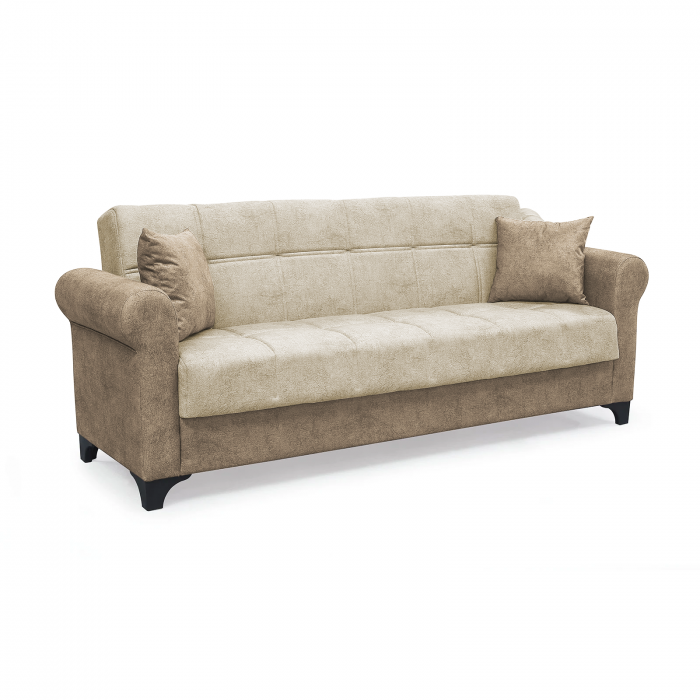 Canapea SALLY extensibila, 3 locuri, cu arcuri si lada depozitare, 215x80x83 cm - ExpoMob [2]