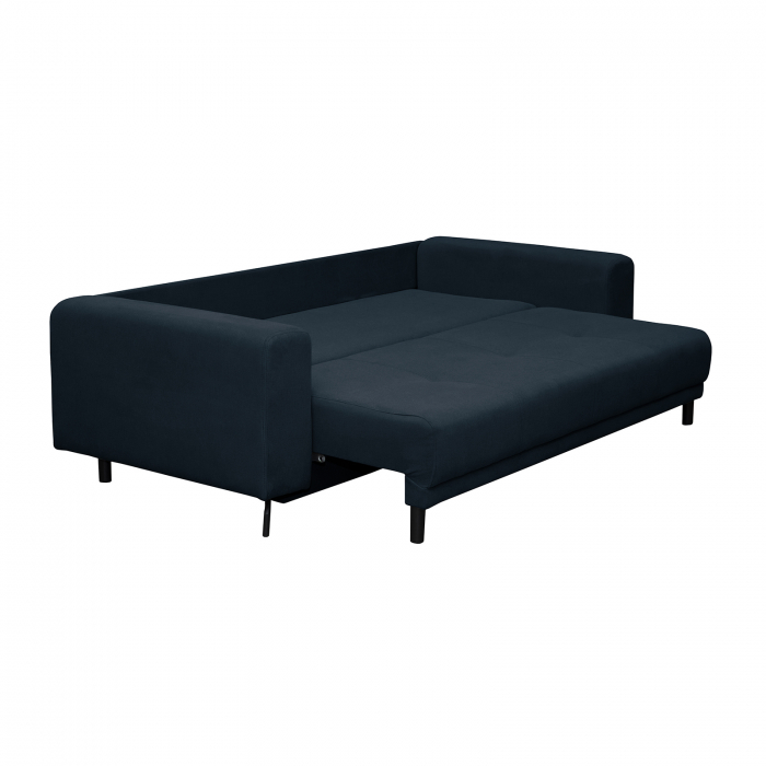 Canapea VEGA POINT extensibila, 3 locuri, cu arcuri si lada depozitare, gri, 237x110x73 cm - ExpoMob [4]