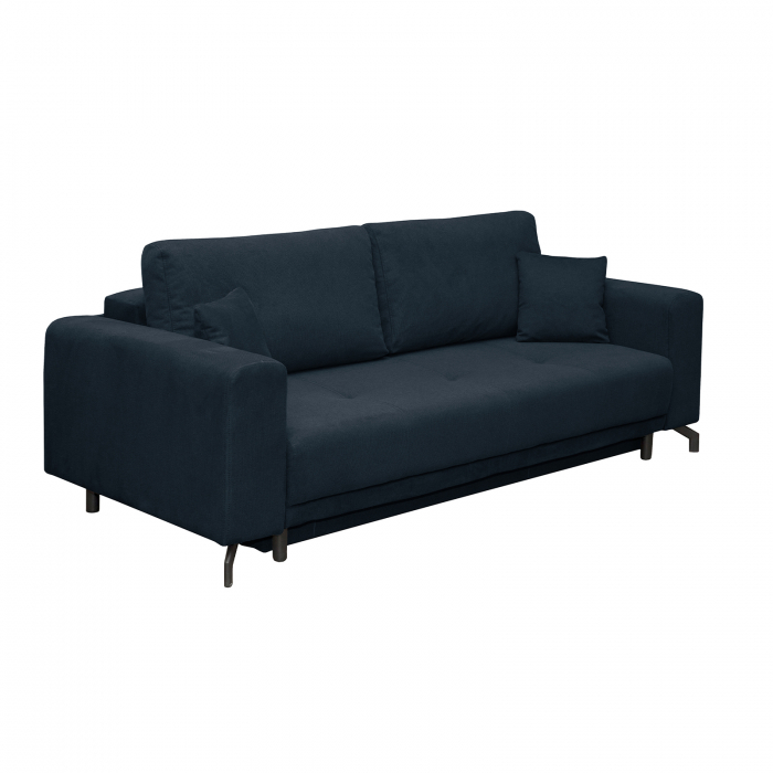 Canapea VEGA POINT extensibila, 3 locuri, cu arcuri si lada depozitare, gri, 237x110x73 cm - ExpoMob [5]