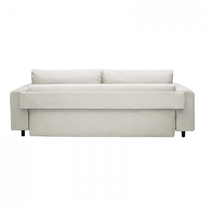 Canapea VEGA POINT extensibila, 3 locuri, cu arcuri si lada depozitare, gri, 237x110x73 cm - ExpoMob [2]