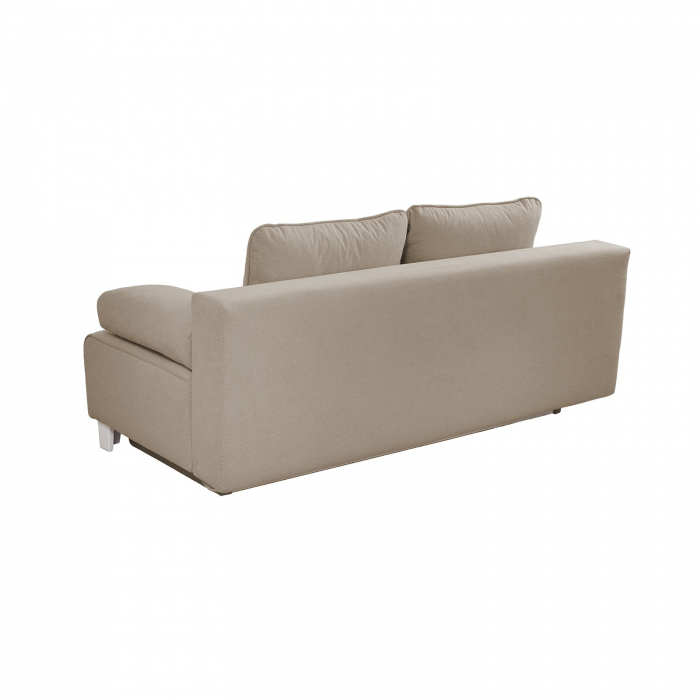 Canapea YASMIN II extensibila, 3 locuri, cu arcuri si lada depozitare, crem, 190x100x90 cm [6]