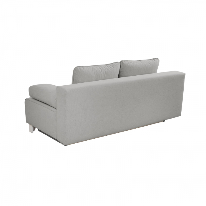 Canapea YASMIN II extensibila, 3 locuri, cu arcuri si lada depozitare, gri deschis, 190x100x90 cm [6]