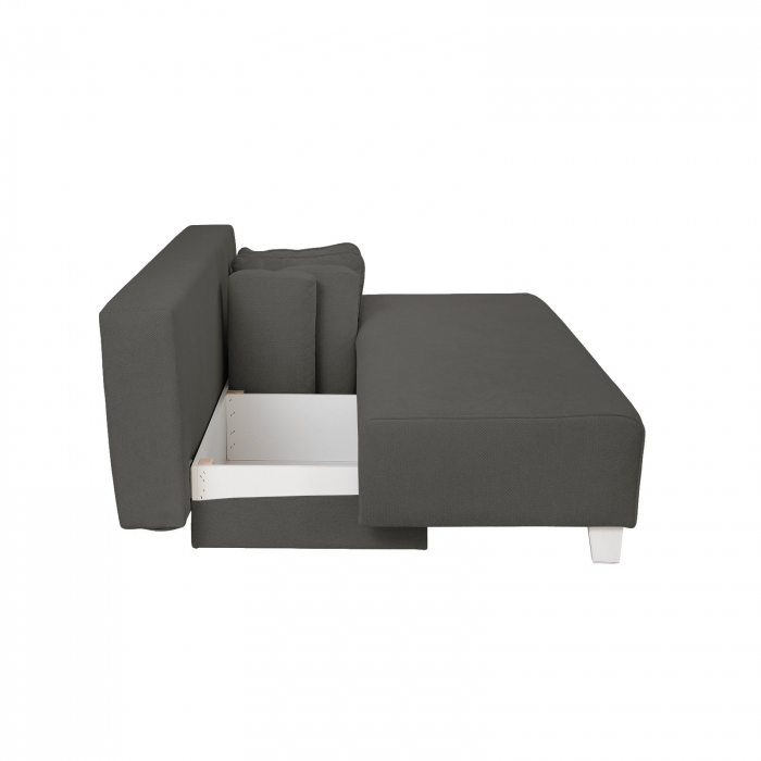 Canapea YASMIN II extensibila, 3 locuri, cu arcuri si lada depozitare, gri inchis, 190x100x90 cm [5]