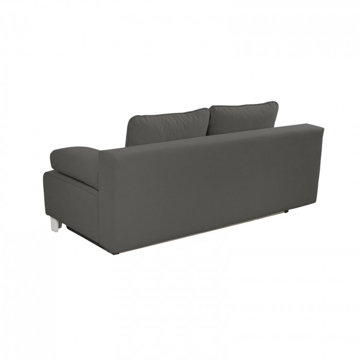 Canapea YASMIN II extensibila, 3 locuri, cu arcuri si lada depozitare, gri inchis, 190x100x90 cm [6]