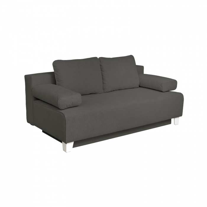 Canapea YASMIN II extensibila, 3 locuri, cu arcuri si lada depozitare, gri inchis, 190x100x90 cm [2]