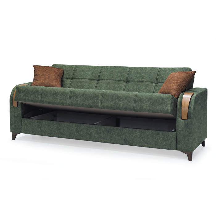 Canapea ZETA extensibila, 3 locuri, cu arcuri si lada depozitare, 225x84x85 cm - ExpoMob [3]