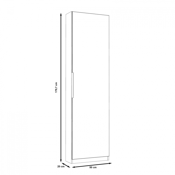 Pantofar CALMA, cu oglinda, 50x20x179,7 cm - ExpoMob [6]