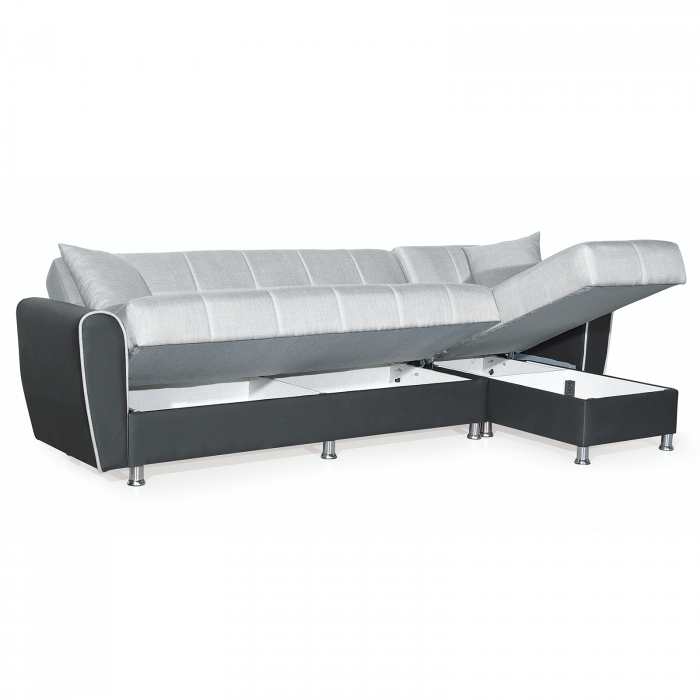 Coltar ANGELA extensibil, cu lada depozitare, colt interschimbabil, 283x165x83 cm [3]