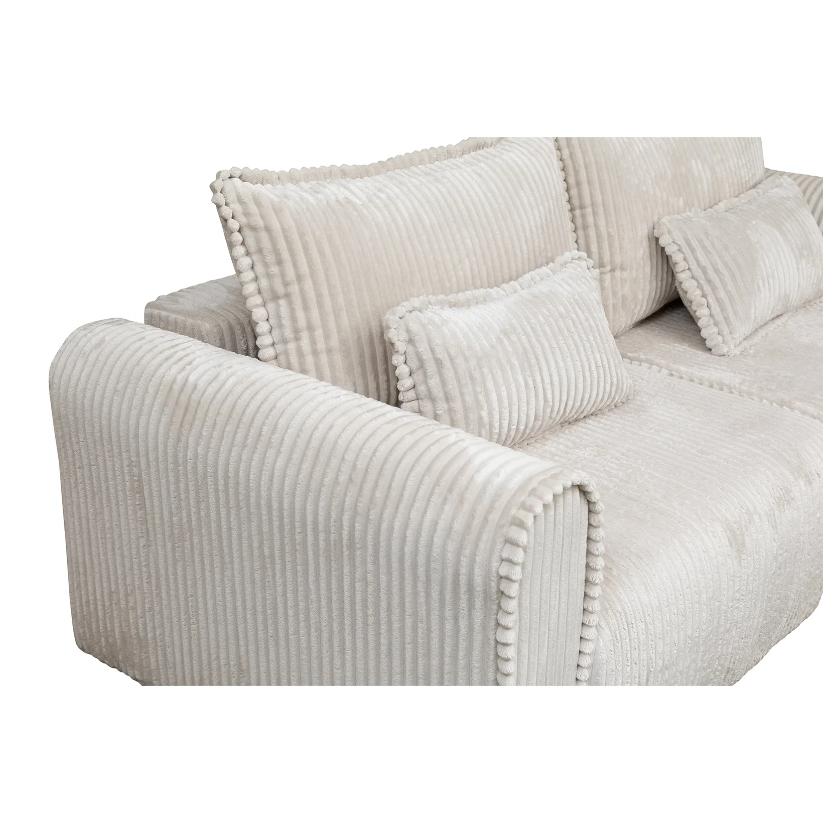 Coltar/Canapea extensibil BELLAGIO, cu arcuri si lada depozitare, colt interschimbabil, bej, 250x125/165x95 cm [7]