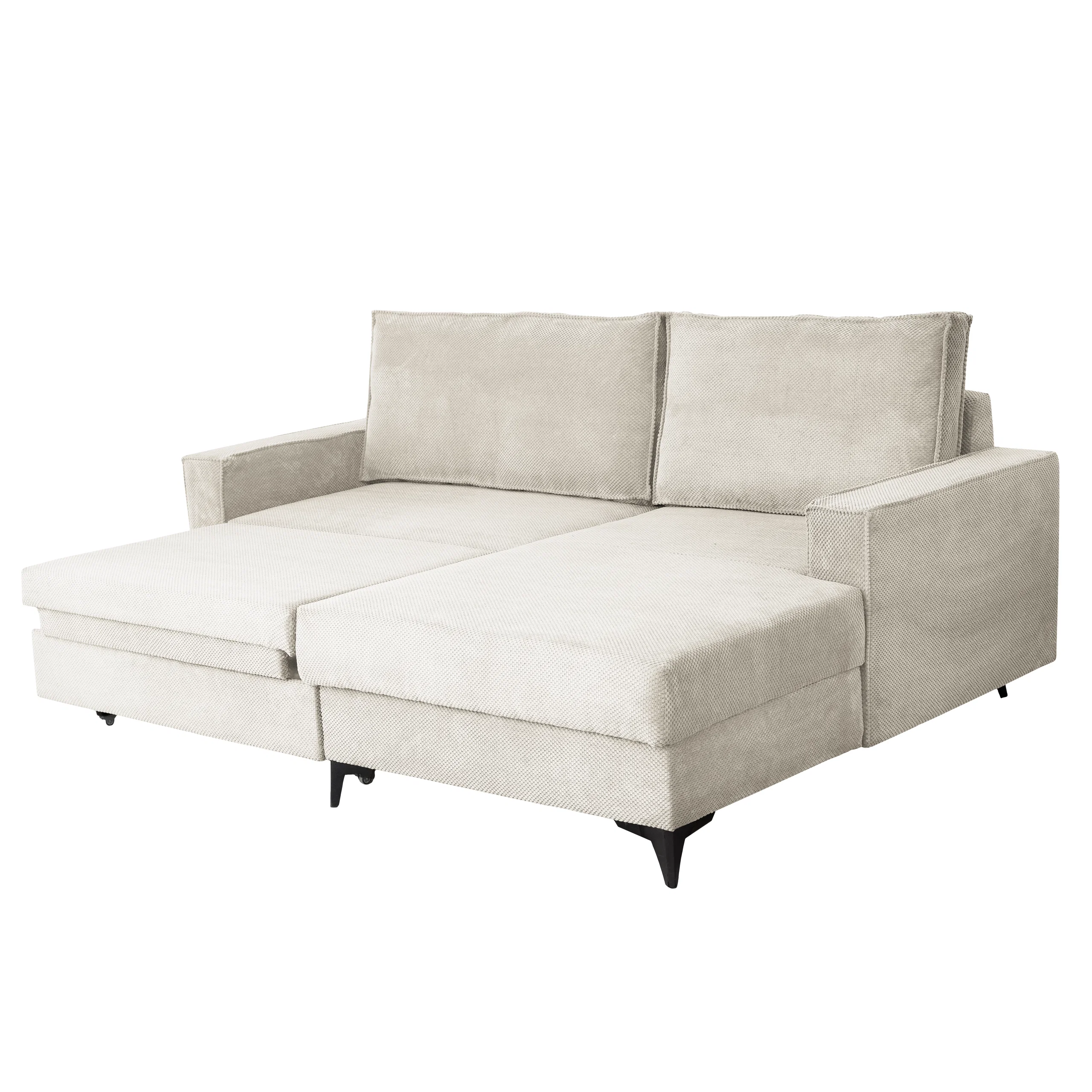 Coltar extensibil FREDERIC, cu arcuri si lada depozitare, colt dreapta, bej, 235x160x95 cm [3]