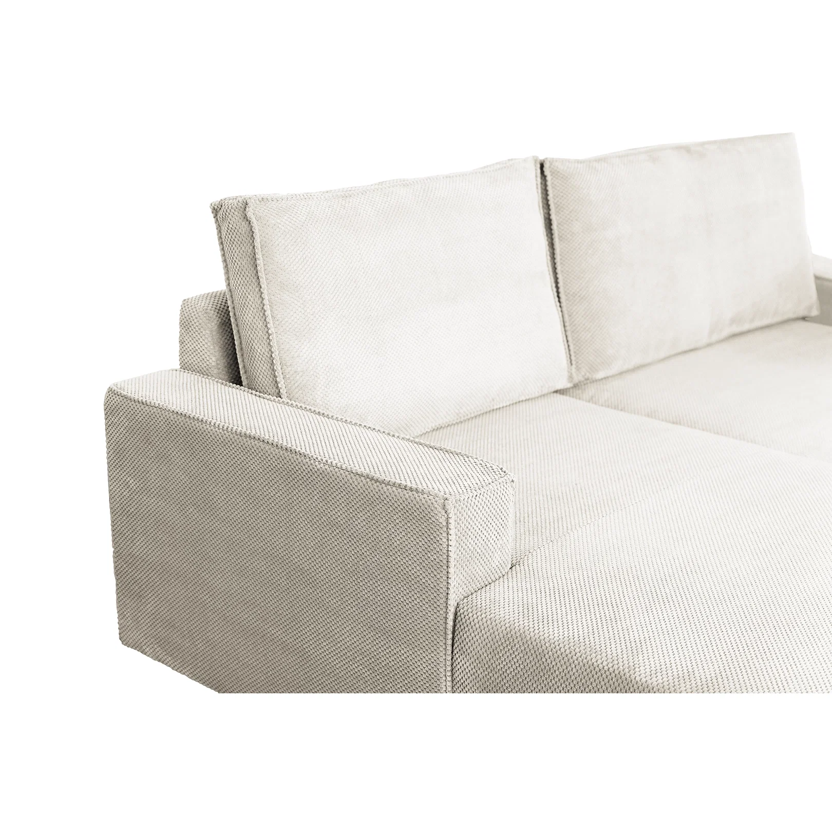 Coltar extensibil FREDERIC, cu arcuri si lada depozitare, colt stanga, bej, 235x160x95 cm [6]