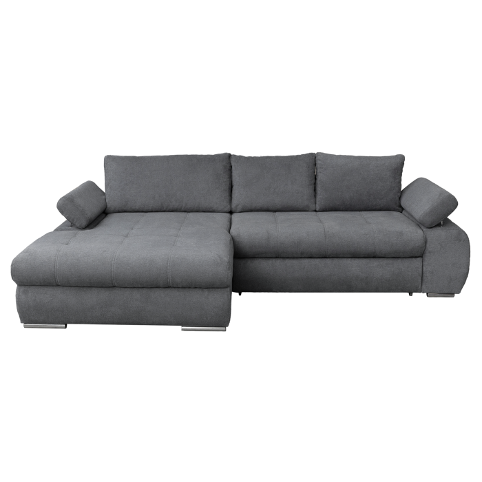 Coltar extensibil INFINITY, cu arcuri si lada depozitare, colt stanga, gri, 295x177x90 cm [2]