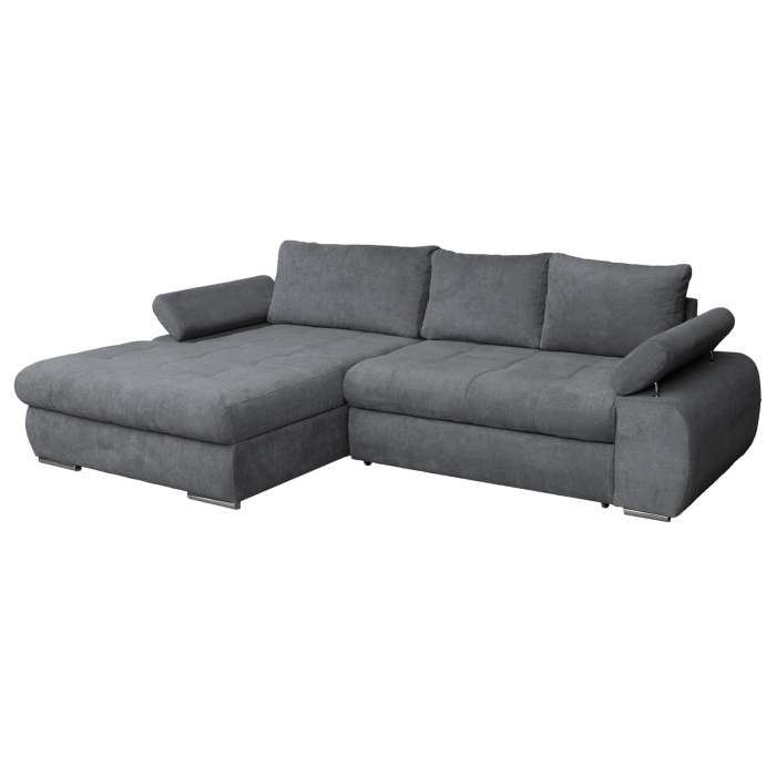 Coltar extensibil INFINITY, cu arcuri si lada depozitare, colt stanga, gri, 295x177x90 cm [3]