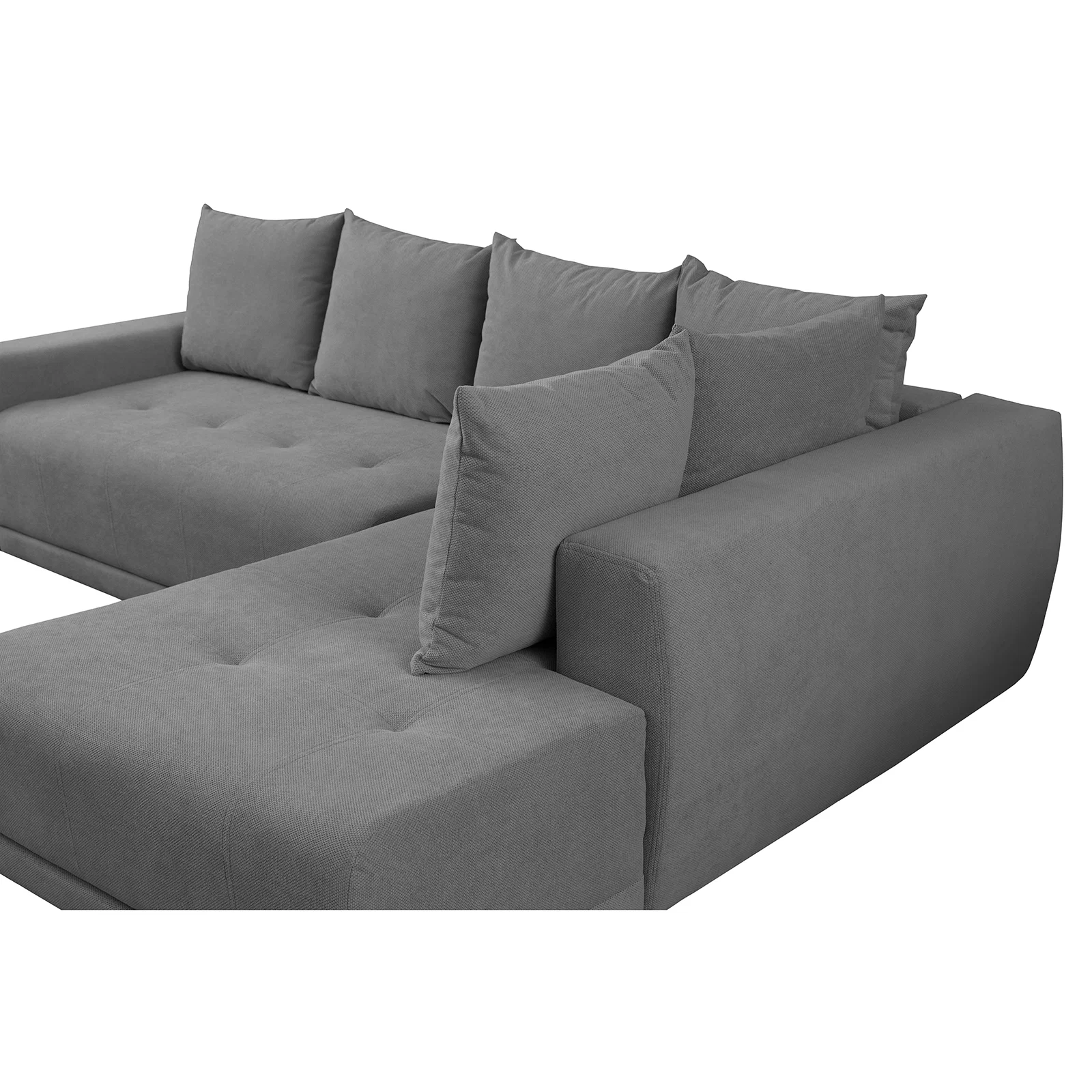 Coltar extensibil MARIBO LC, cu arcuri si lada depozitare, colt dreapta, gri, 282x205x92 cm [5]