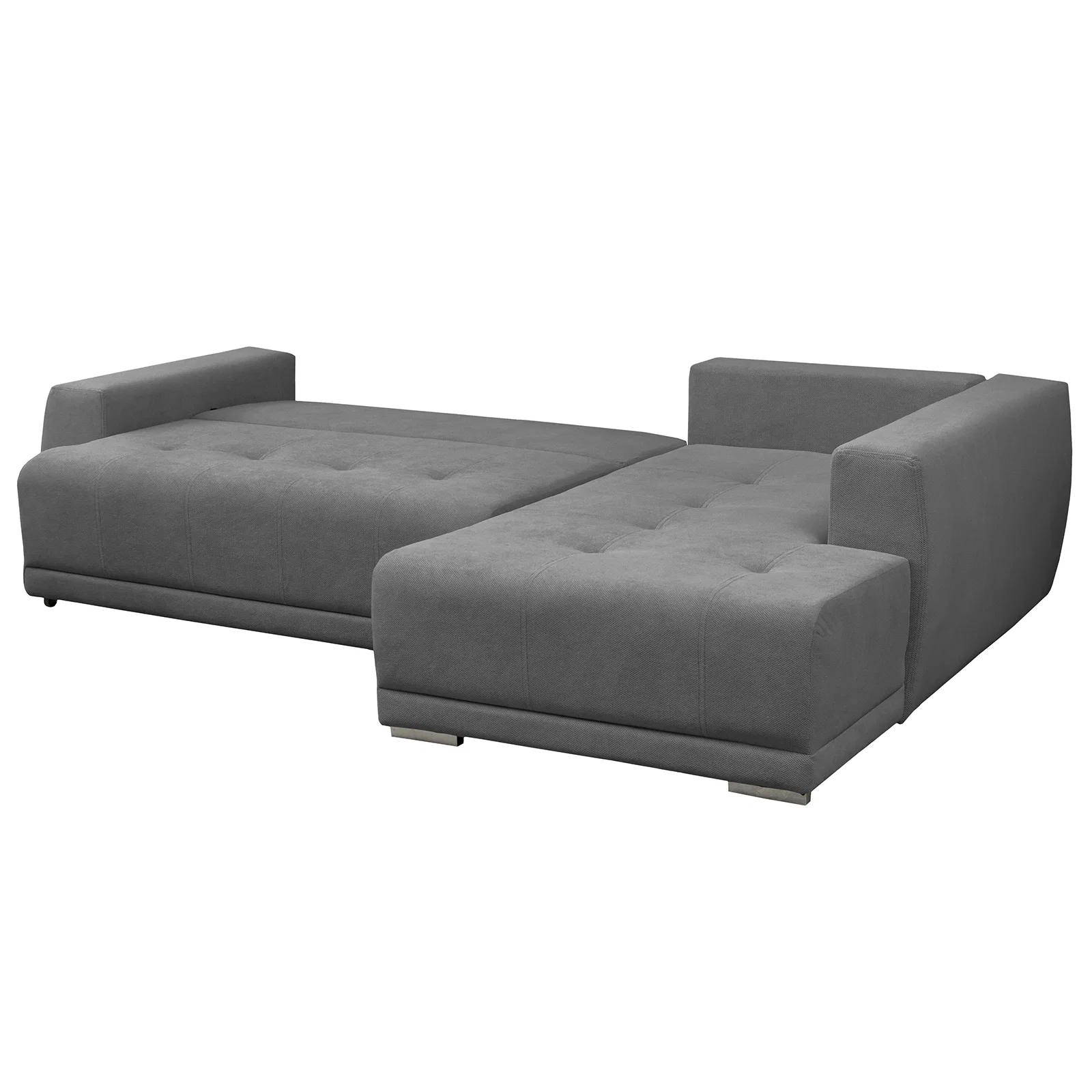 Coltar extensibil MARIBO LC, cu arcuri si lada depozitare, colt dreapta, gri, 282x205x92 cm [3]
