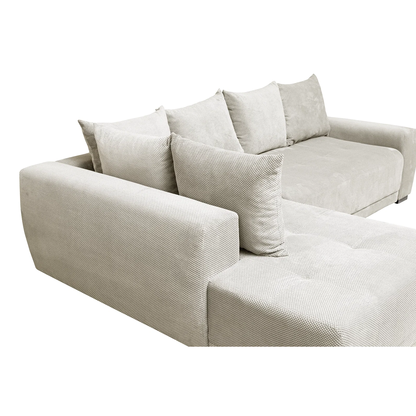 Coltar extensibil MARIBO LC, cu arcuri si lada depozitare, colt stanga, bej, 282x205x92 cm [4]