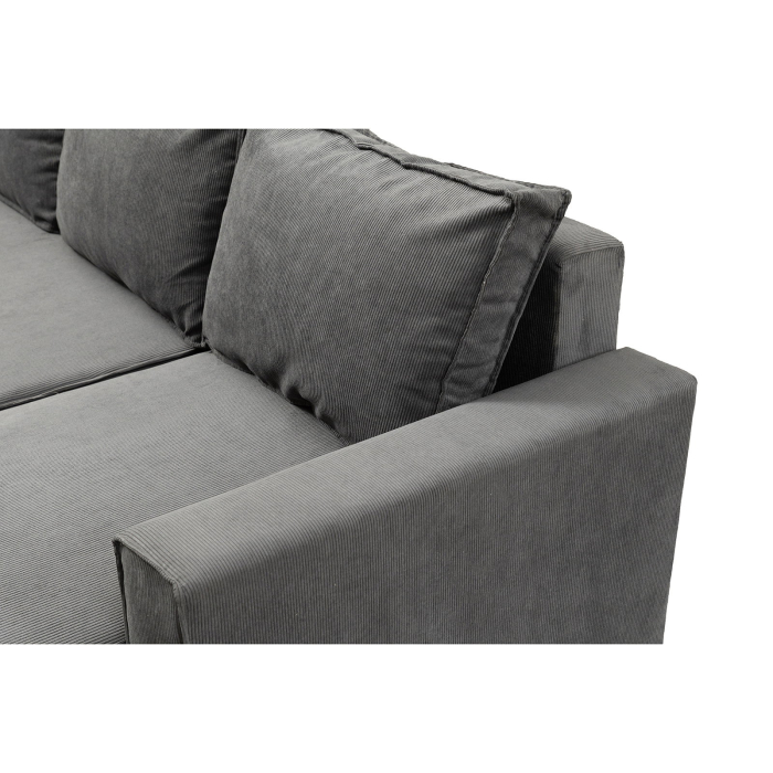 Coltar extensibil POR238, cu arcuri si lada depozitare, colt interschimbabil, gri, 238x150x90 cm [5]