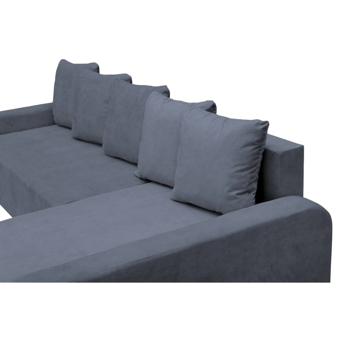 Coltar extensibil RIO, cu arcuri si lada depozitare, colt interschimbabil, albastru petrol, 235x140x83 cm [5]