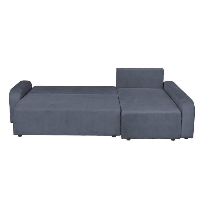 Coltar extensibil RIO, cu arcuri si lada depozitare, colt interschimbabil, albastru petrol, 235x140x83 cm [3]
