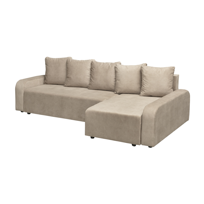 Coltar extensibil RIO, cu arcuri si lada depozitare, colt interschimbabil, bej, 235x140x83 cm [2]