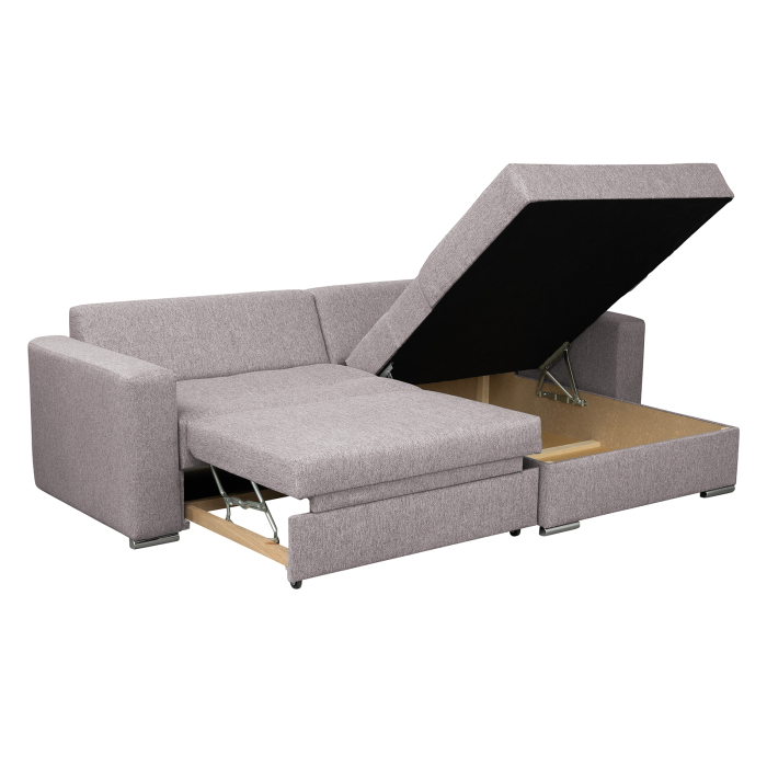 Coltar FELIX extensibil, cu arcuri si lada depozitare, colt interschimbabil, bej, 266x165x90 cm [3]