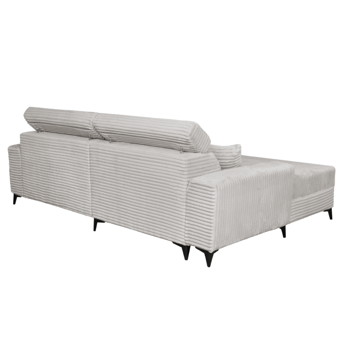 Coltar FLORIDA ONE L TILIA extensibil, cu arcuri si lada depozitare, colt stanga, bej, 280x175x95 cm [8]