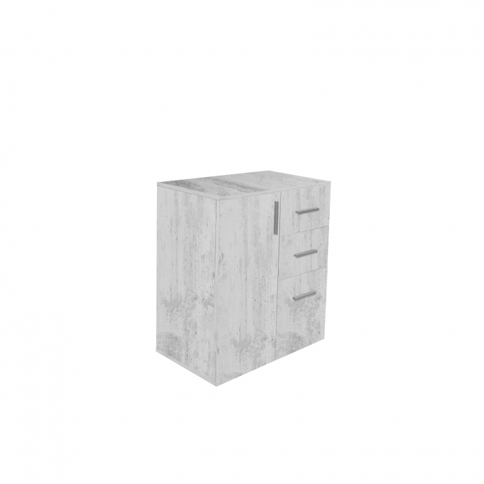 Comoda ALMA, 1 usa, 3 sertare, 70x40x82 cm - ExpoMob [2]