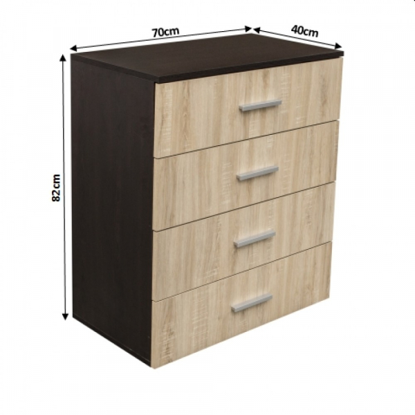 Comoda ALMA, 4 sertare, 70x40x82 cm - ExpoMob [4]