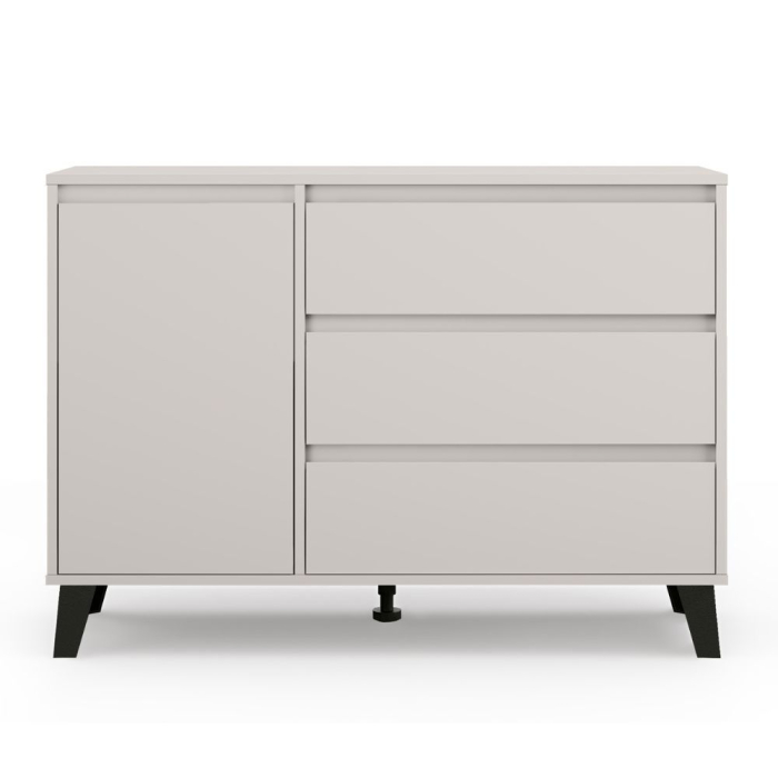 Comoda BORG, 1 usa, 3 sertare, casmir, 110x38,8x78,4 cm [2]