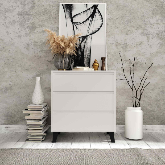 Comoda BORG, 3 sertare, casmir, 70x38,8x78,4 cm [5]