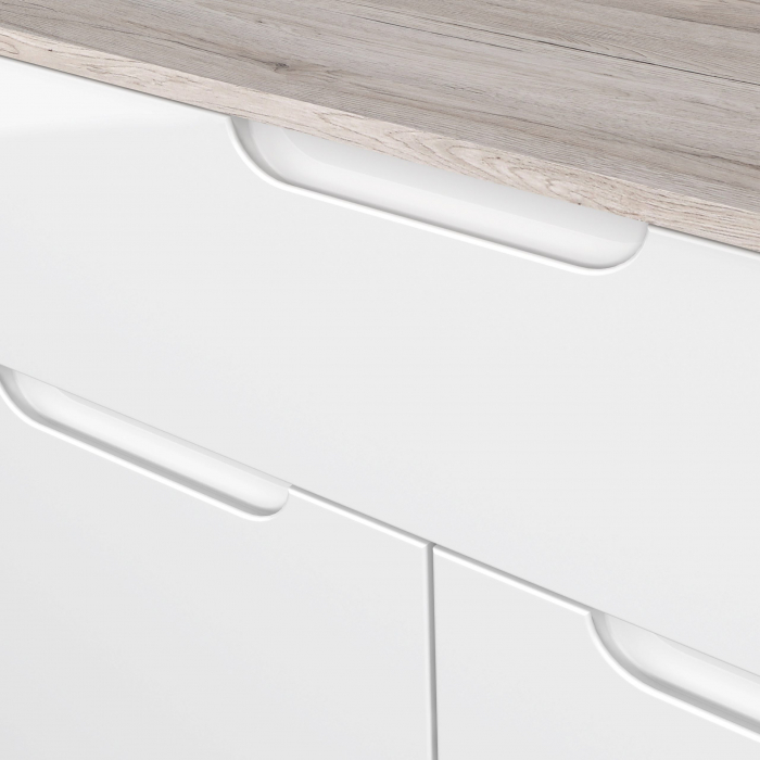 Comoda Moreno OREK221-P94, corp sherwood, fronturi alb, 70x34x80 cm - ExpoMob [3]