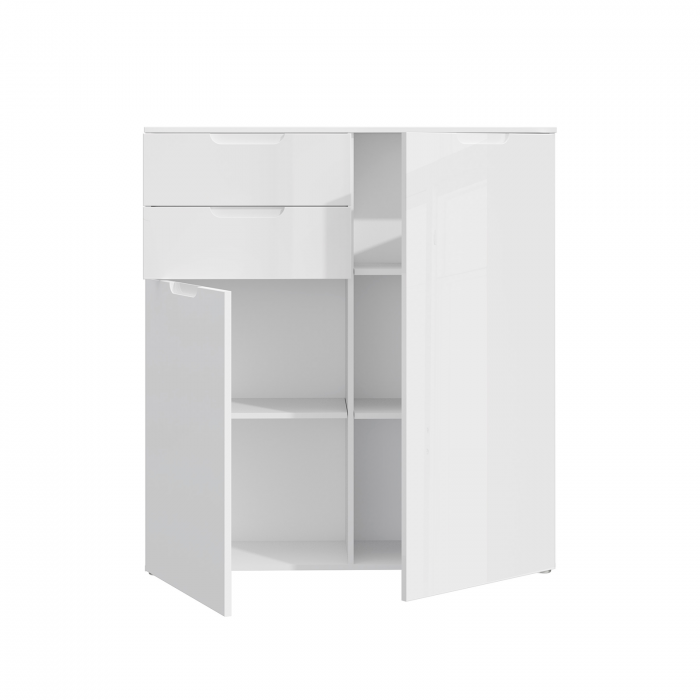 Comoda SIENNA SNNK421T-V29, 2 usi, 2 sertare, alb, 109,9x34,1x116,9 cm - ExpoMob [3]