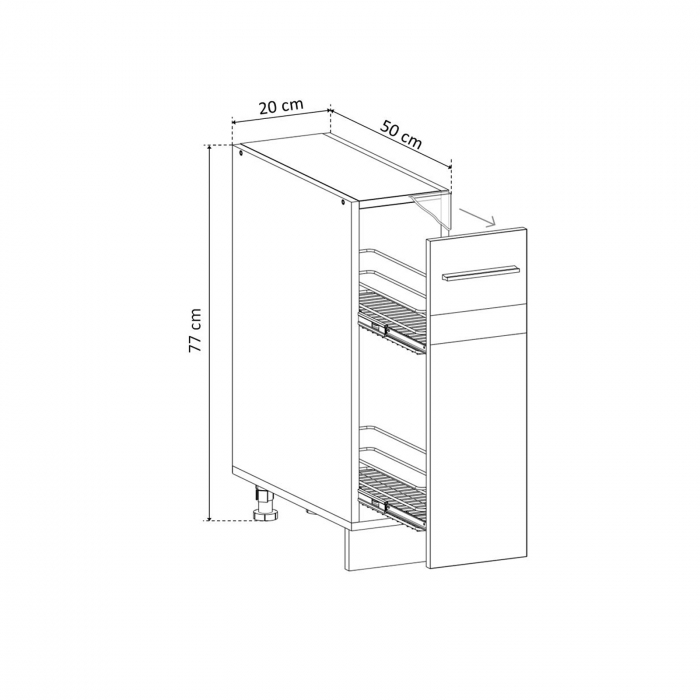 Corp inferior 20 cos Jolly YANA, corp alb, 20x50x77 cm - ExpoMob [3]