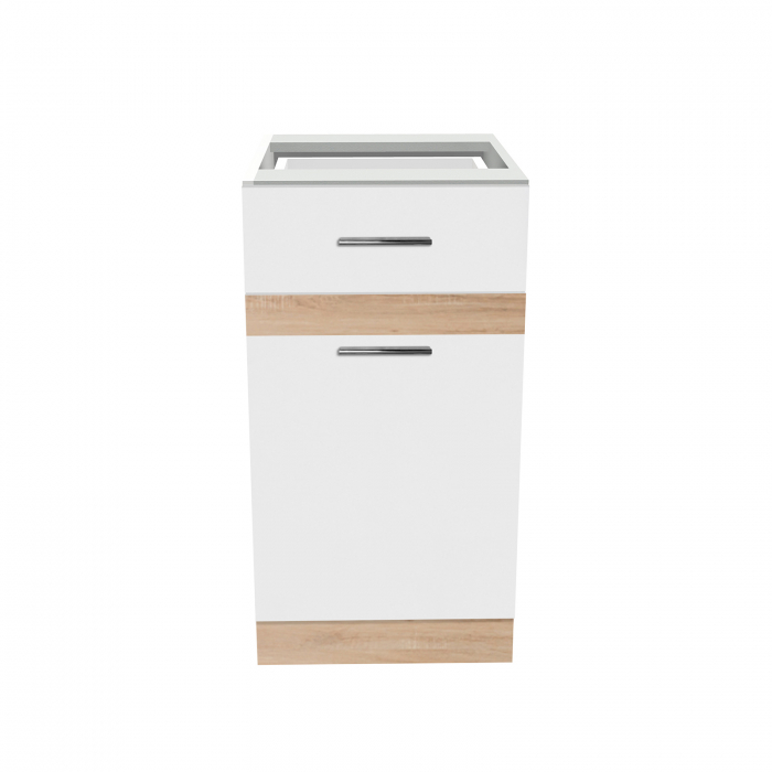 Corp inferior 40 YANA, 1 usa si 1 sertar, corp alb, 40x50x77 cm - ExpoMob [2]