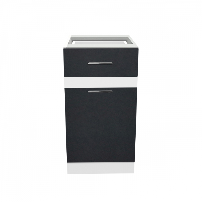 Corp inferior 40 YANA, 1 usa si 1 sertar, corp alb, 40x50x77 cm - ExpoMob [2]