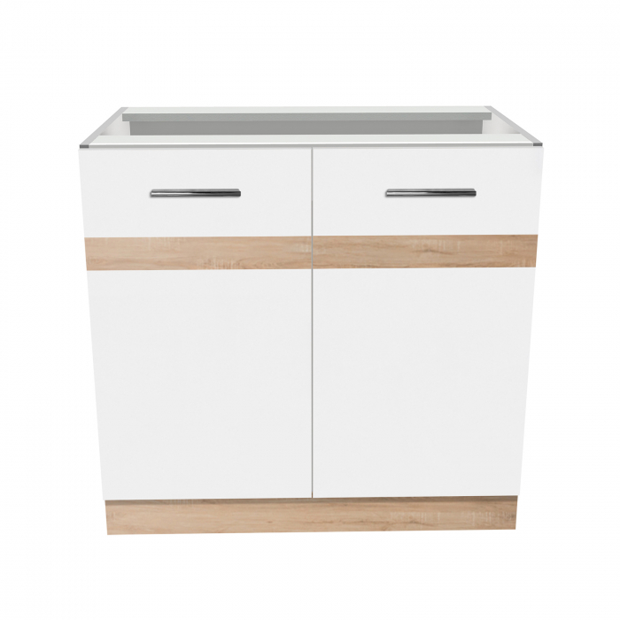 Corp inferior 80 YANA, 2 usi, corp alb, 80x50x77 cm - ExpoMob [2]